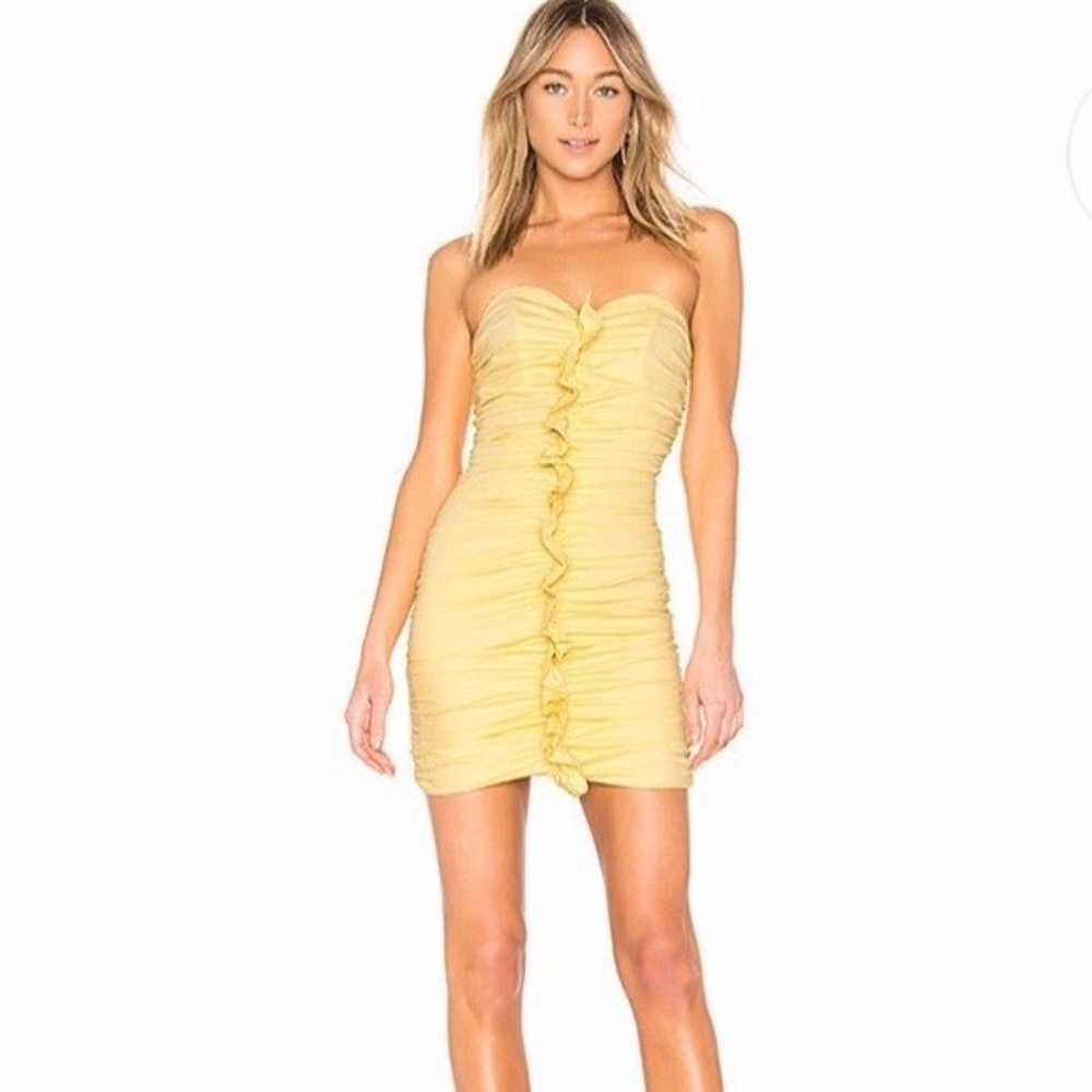 Lovers + Friends Morris Mini Dress in Daffodil
